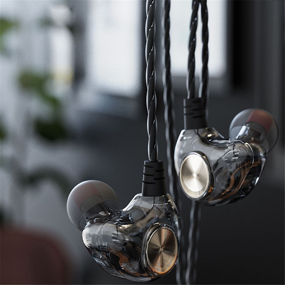 JIANGSHENG K1 3,5 mm kabelbaseret headset HIFI Half-In-Ear-øretelefon Sportshovedtelefon til smartphone