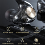 JIANGSHENG K1 3,5 mm kabelbaseret headset HIFI Half-In-Ear-øretelefon Sportshovedtelefon til smartphone