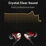 JIANGSHENG K1 3,5 mm kabelbaseret headset HIFI Half-In-Ear-øretelefon Sportshovedtelefon til smartphone