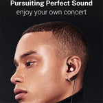 JIANGSHENG K1 3,5 mm kabelbaseret headset HIFI Half-In-Ear-øretelefon Sportshovedtelefon til smartphone