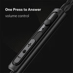 JIANGSHENG K1 3,5 mm kabelbaseret headset HIFI Half-In-Ear-øretelefon Sportshovedtelefon til smartphone