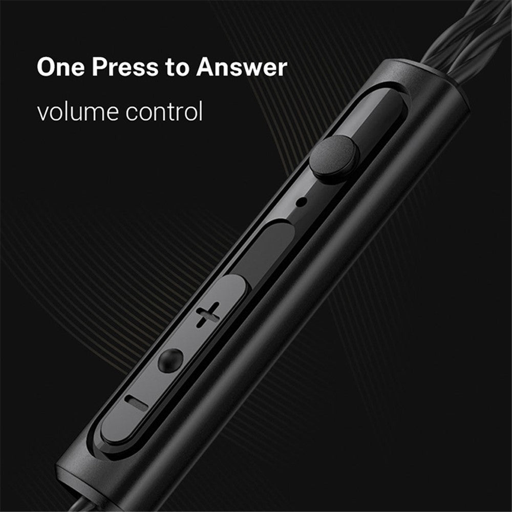 JIANGSHENG K1 3,5 mm kabelbaseret headset HIFI Half-In-Ear-øretelefon Sportshovedtelefon til smartphone
