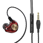JIANGSHENG K1 3,5 mm kabelbaseret headset HIFI Half-In-Ear-øretelefon Sportshovedtelefon til smartphone