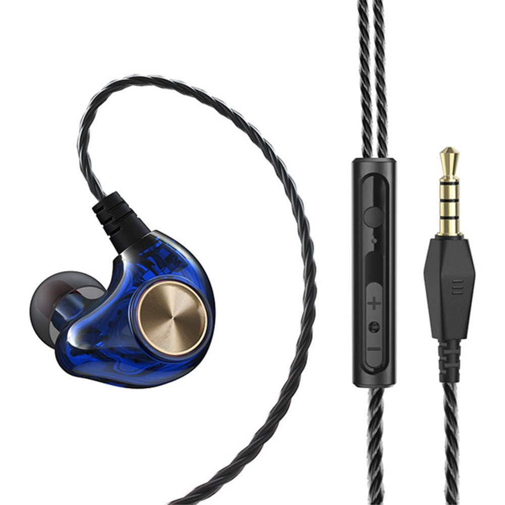 JIANGSHENG K1 3,5 mm kabelbaseret headset HIFI Half-In-Ear-øretelefon Sportshovedtelefon til smartphone