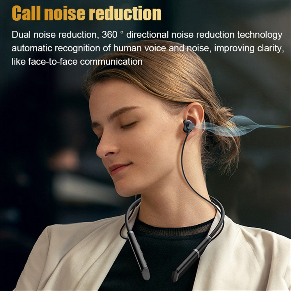 B998 Trådløse Nakkebøjle Hovedtelefoner Halvt In-Ear Bluetooth-kompatible 5.3 Hovedtelefoner Støjreducerende Øretelefoner med Stik
