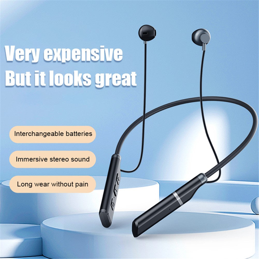 B998 Trådløse Nakkebøjle Hovedtelefoner Halvt In-Ear Bluetooth-kompatible 5.3 Hovedtelefoner Støjreducerende Øretelefoner med Stik