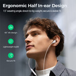JOYROOM EW01 3.5mm Plug Half-in-ear Earphones with HD Mic Wired Headphones