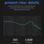FZ Liberty Max In Ear Dynamic Headphones Sports Noise Cancelling Headset IEM Earbuds, with Mic