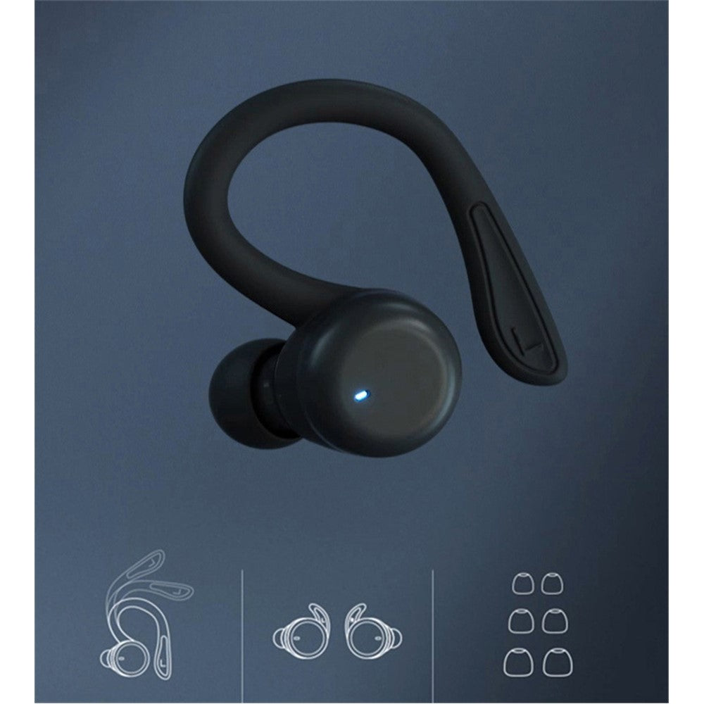 T40 Trådløse in-ear høretelefoner IPX6 Vandtæt Håndfri Touch-kontrol Bøjelige Sportshøretelefoner