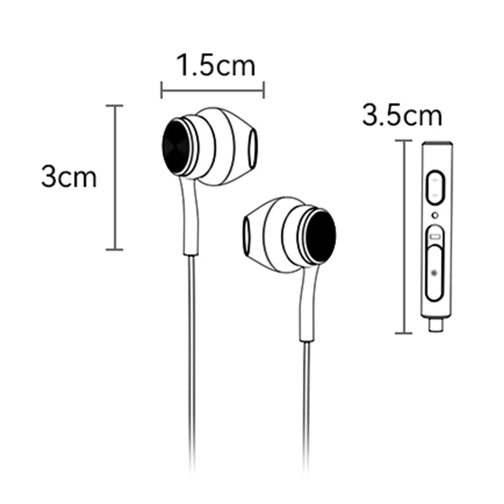YESIDO YH40 3,5 mm-kontakt med trådanslutna hörlurar, hi-fi-ljud, musikhörlurar med mikrofon