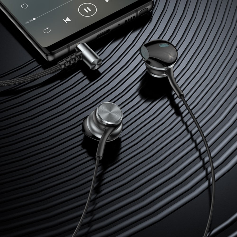 YESIDO YH40 3,5 mm-kontakt med trådanslutna hörlurar, hi-fi-ljud, musikhörlurar med mikrofon