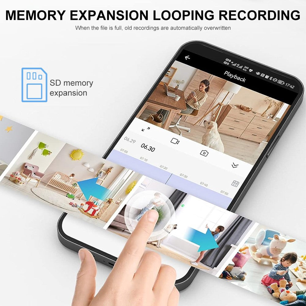 A4 Mini WiFi Home Security Cameras System with Playback, Two-Way Audio Baby Camera Monitor