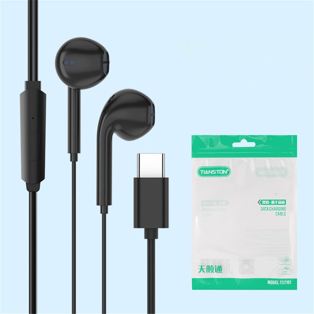 TIANSTON E50 Type-C Kablet Hovedtelefon Digital Afkodning Ledningskontrol Musik Headset
