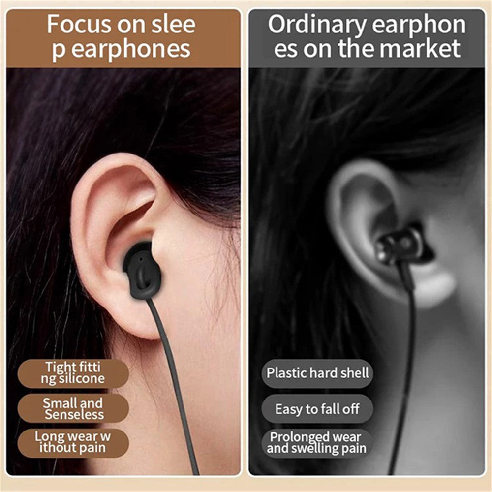 SM02 In-Ear Headphone Sleep Sound Insulation 3.5mm Wired Headset Music Earphone