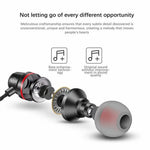 3.5mm In-Ear Metal Bass Sound Earbud Music Headphone with Wired Volume Control