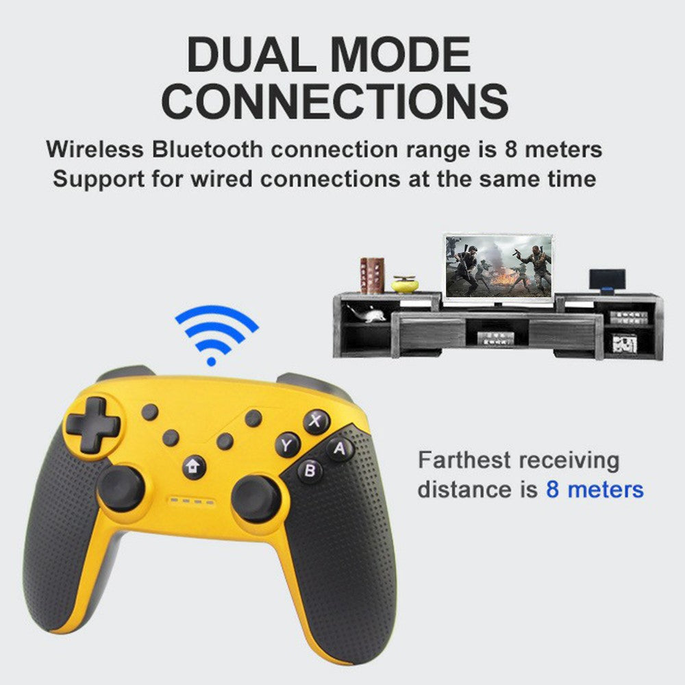 HONSON HS-SW520 Bluetooth-compatible Gamepad NFC 6-Axis Vibration Turbo Game Controller for Nintendo Switch / PC / Android Phone
