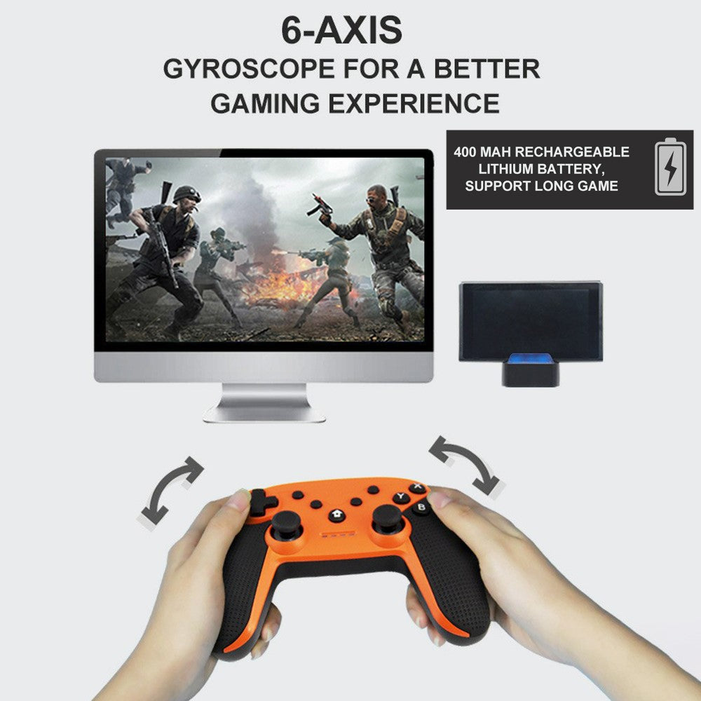 HONSON HS-SW520 Bluetooth-compatible Gamepad NFC 6-Axis Vibration Turbo Game Controller for Nintendo Switch / PC / Android Phone