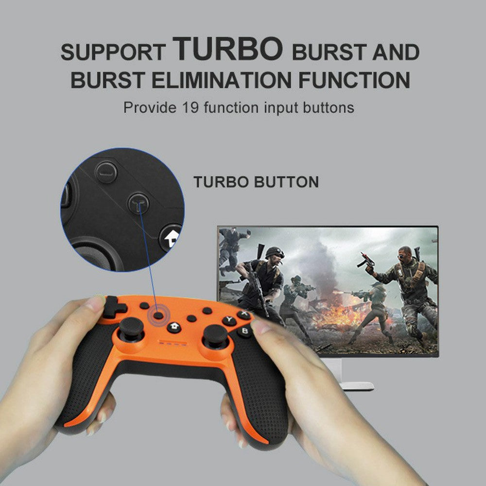 HONSON HS-SW520 Bluetooth-compatible Gamepad NFC 6-Axis Vibration Turbo Game Controller for Nintendo Switch / PC / Android Phone
