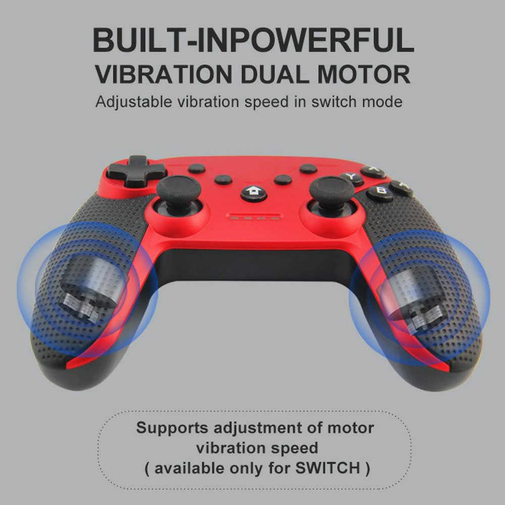HONSON HS-SW520 Bluetooth-compatible Gamepad NFC 6-Axis Vibration Turbo Game Controller for Nintendo Switch / PC / Android Phone