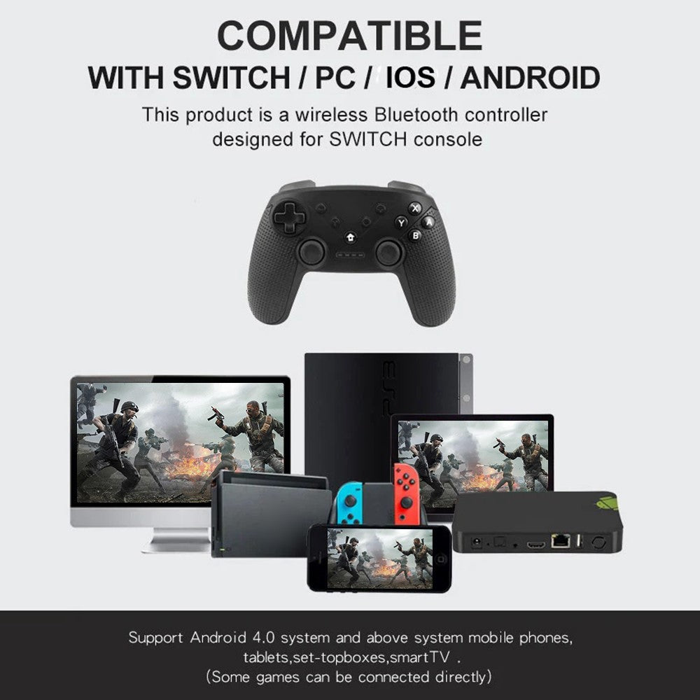 HONSON HS-SW520 Bluetooth-compatible Gamepad NFC 6-Axis Vibration Turbo Game Controller for Nintendo Switch / PC / Android Phone