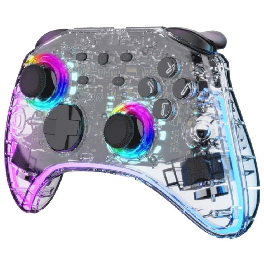 DATA FROG G04 For Nintendo Switch / OLED / PC Wired / Wireless Transparent Game Controller with RGB Ligh