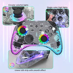 DATA FROG G04 For Nintendo Switch / OLED / PC Wired / Wireless Transparent Game Controller with RGB Ligh