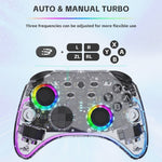 DATA FROG G04 For Nintendo Switch / OLED / PC Wired / Wireless Transparent Game Controller with RGB Ligh