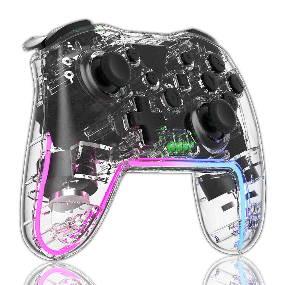NS015 For Nintendo Switch / PS3 / PC / TV Bluetooth-compatible Gamepad GRB Light Clear Dual Vibration Game Controller