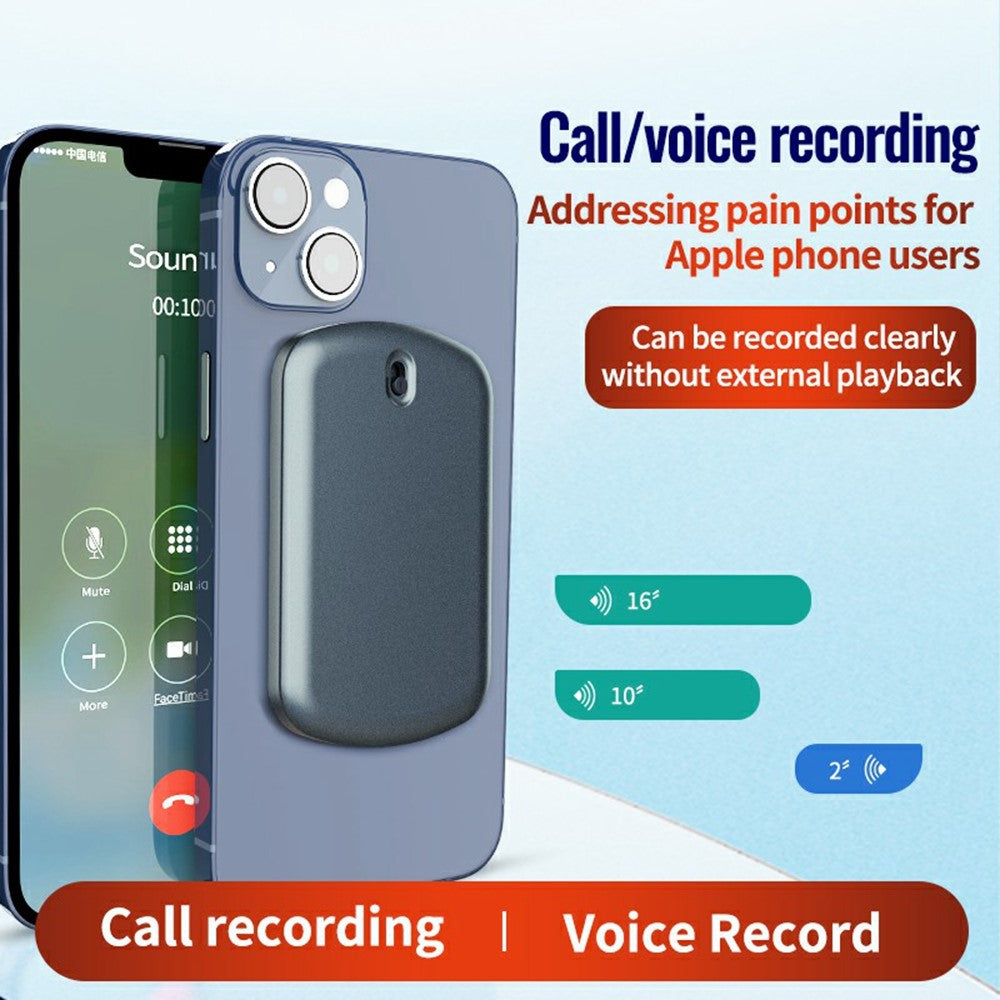 A1 32GB Magnetic Phone Call Recorder Rechargeable Voice-Activated Noise Reduction Audio Recorder