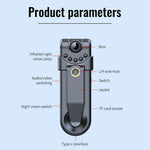 C10 256GB HD 1080P Night Vision Camera Sound Video Recording Device Back Clip Design Voice Recorder
