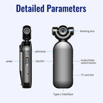 C11 128GB Digital Audio Voice Recorder HD 1080P Rotation Camera Lens Loop Recording Device