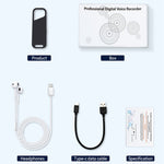 S28 4GB Noise Reduction Digital Audio Voice Recorder MP3 Player with Wire Headphone