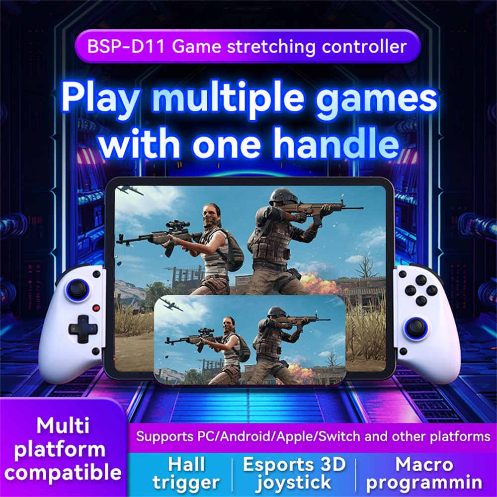 DSP-D11 Bluetooth-compatible Stretchable Game Controller Wireless Gamepad for Nintendo Switch / iOS / Android