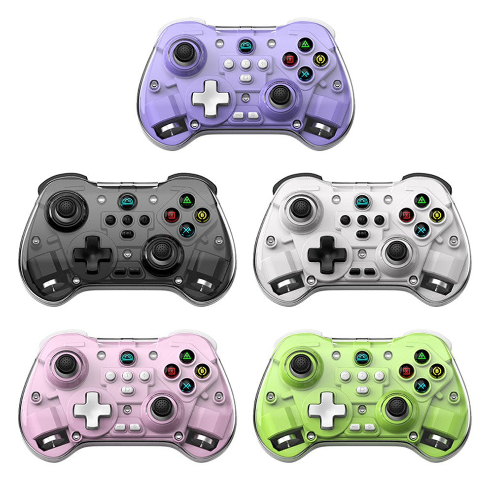 Z01X Transparent Design Bluetooth-compatible Gamepad Six-Axis Dual Motor Vibration Game Controller