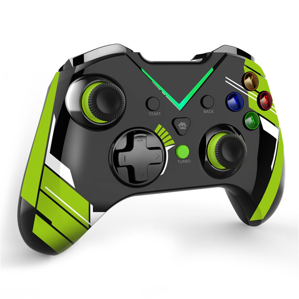 HY-4206 Water Transfer Printing for Xbox / PS3 / PC 2.4G Wireless Gamepad Turbo Dual Vibration Six-Axis Game Controller