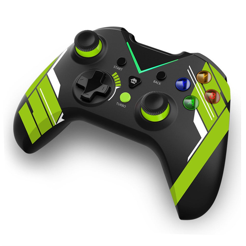 HY-4206 Water Transfer Printing for Xbox / PS3 / PC 2.4G Wireless Gamepad Turbo Dual Vibration Six-Axis Game Controller