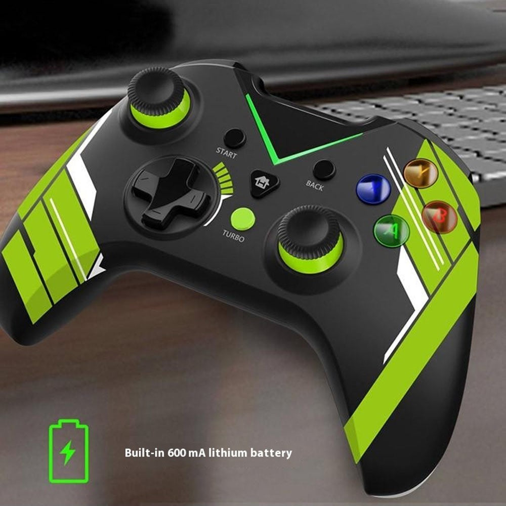 HY-4206 Water Transfer Printing for Xbox / PS3 / PC 2.4G Wireless Gamepad Turbo Dual Vibration Six-Axis Game Controller