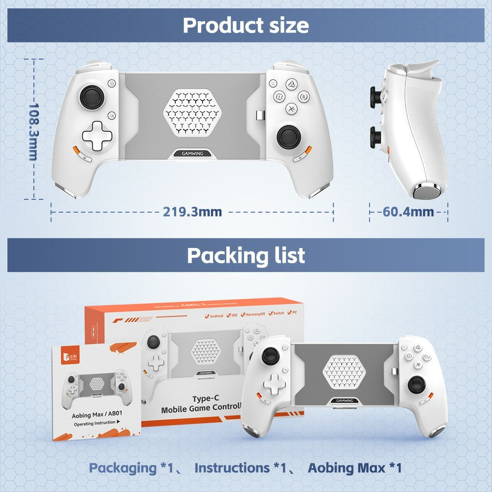 GAMWING Type-C Mobile Game Controller Wired / Wireless Retractable Phone Controller