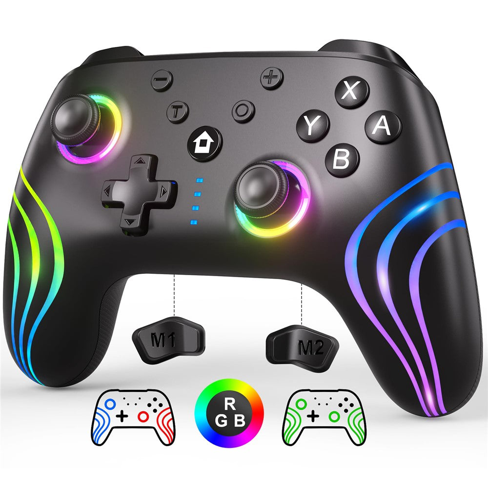 CX-262 Colorful Light Game Controller Six-Axis Motion Sensing Dual Motor Vibration Bluetooth-Compatible Gamepad