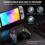 CX-262 Colorful Light Game Controller Six-Axis Motion Sensing Dual Motor Vibration Bluetooth-Compatible Gamepad