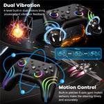 CX-262 Colorful Light Game Controller Six-Axis Motion Sensing Dual Motor Vibration Bluetooth-Compatible Gamepad