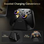 EASYSMX D05 Gaming Controller Dual Hall Sensor Bluetooth-Compatible / 2.4G Wireless / Wired RGB Gamepad with Charging Dock