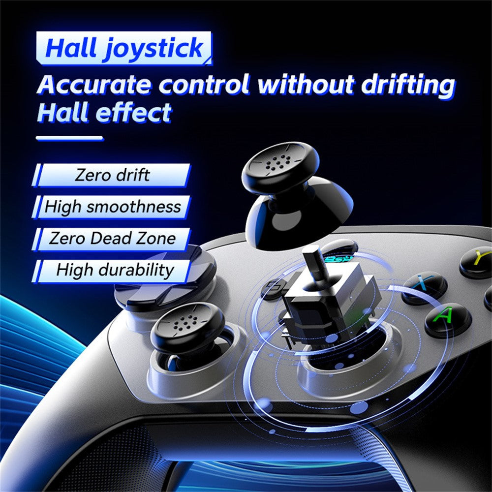 G6S Wireless Gamepad Hall Joystick Trigger Six Axis Body Sensation Bluetooth-compatible Controller for Switch / iOS / Android / PC