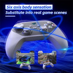 G6S Wireless Gamepad Hall Joystick Trigger Six Axis Body Sensation Bluetooth-compatible Controller for Switch / iOS / Android / PC