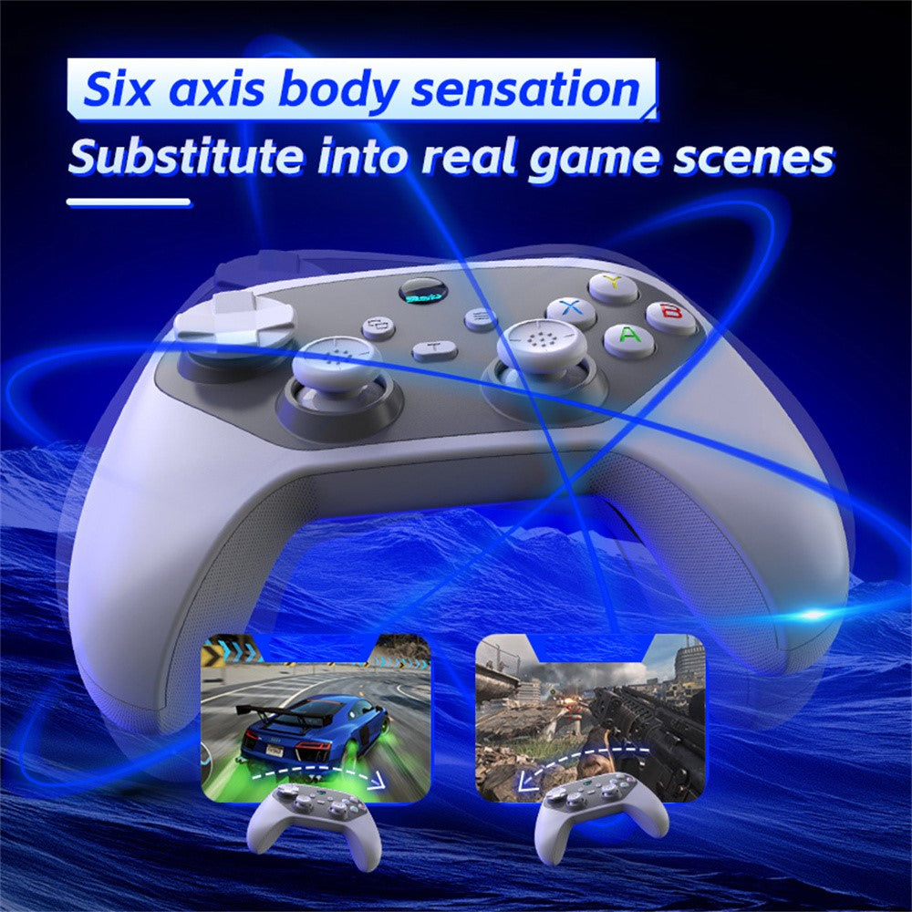 G6S Wireless Gamepad Hall Joystick Trigger Six Axis Body Sensation Bluetooth-compatible Controller for Switch / iOS / Android / PC