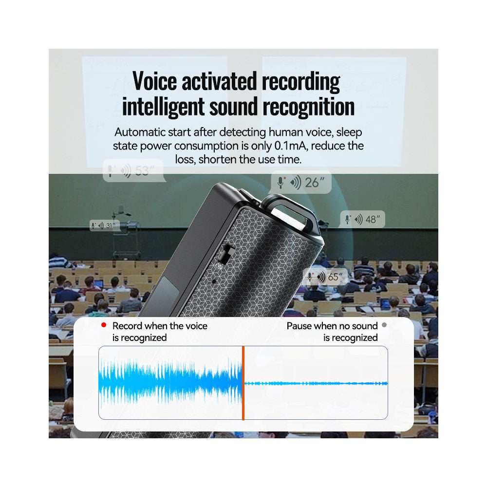 Q70V 8GB Voice Recorder Smart Transcription Voice Activated Recording Device