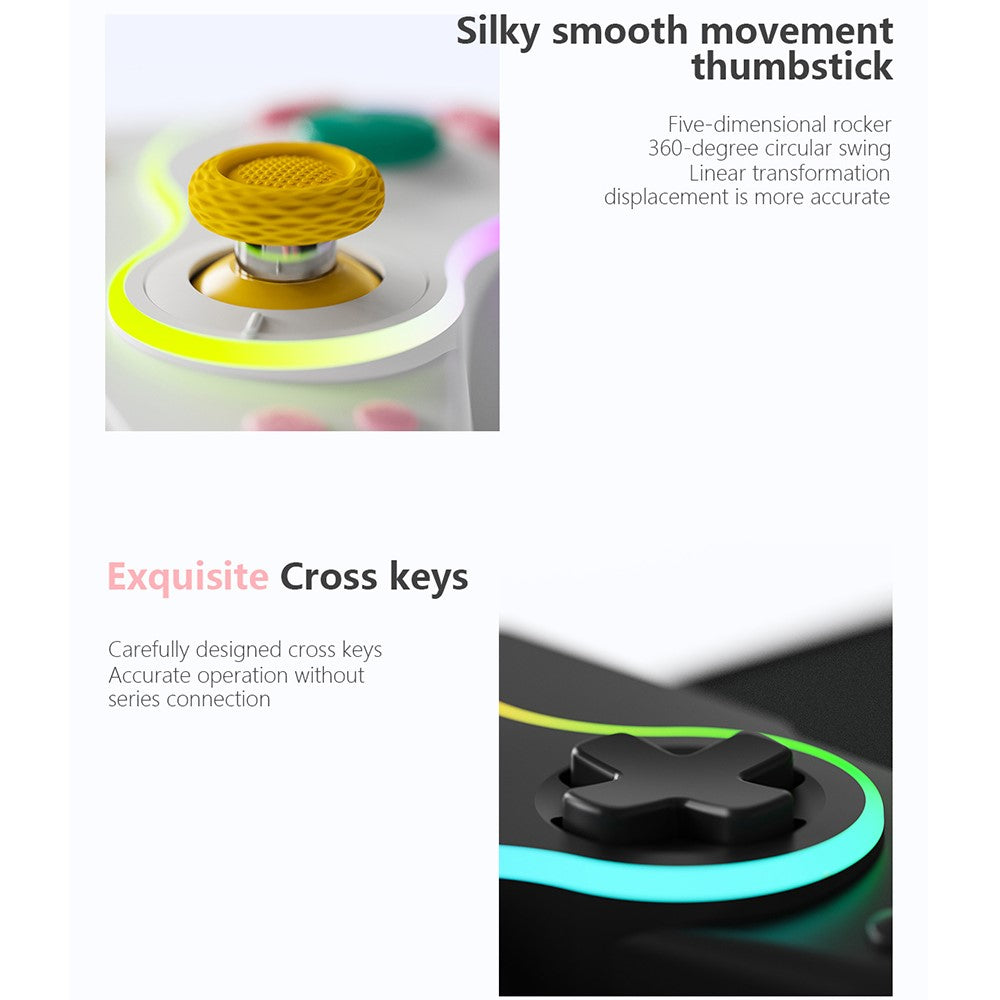 LINYUVO KS63 For Nintendo Switch / Switch OLED Retro Gaming Controller Programmable Gyro Sensor