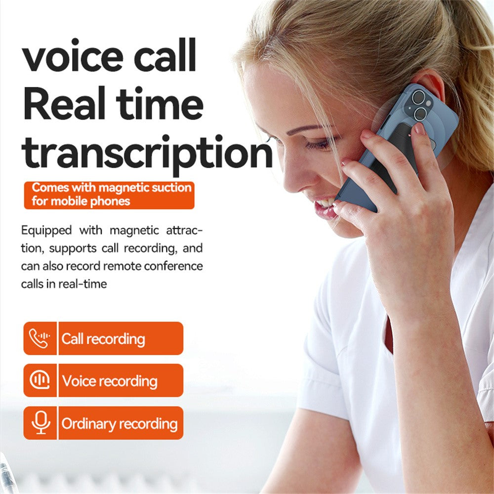 A3 128GB AI Voice Recorder ChatGPT Smart Transcription Real-Time Speech to Text Instant Translation Device, Switch + Reset Key