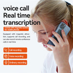 A3 128GB AI Voice Recorder ChatGPT Smart Transcription Real-Time Speech to Text One-Button Recording Device
