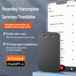 A3 Arc Frame Diagonal Stripes 32GB AI Voice Recorder ChatGPT Smart Transcription Magnetic Sound Recorder